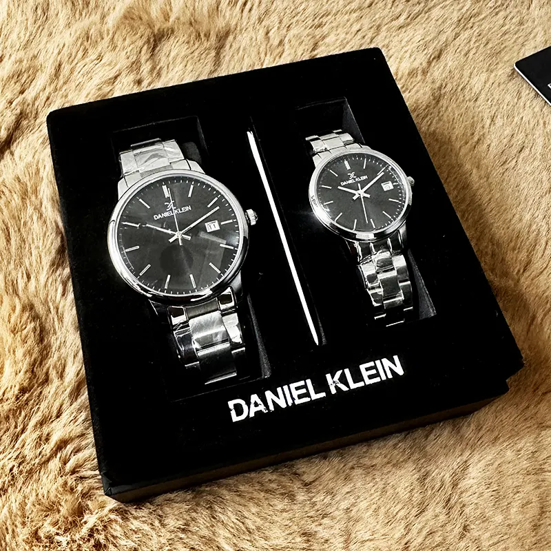 Daniel Klein Black Dial Couple Set- DK.1.13298-2